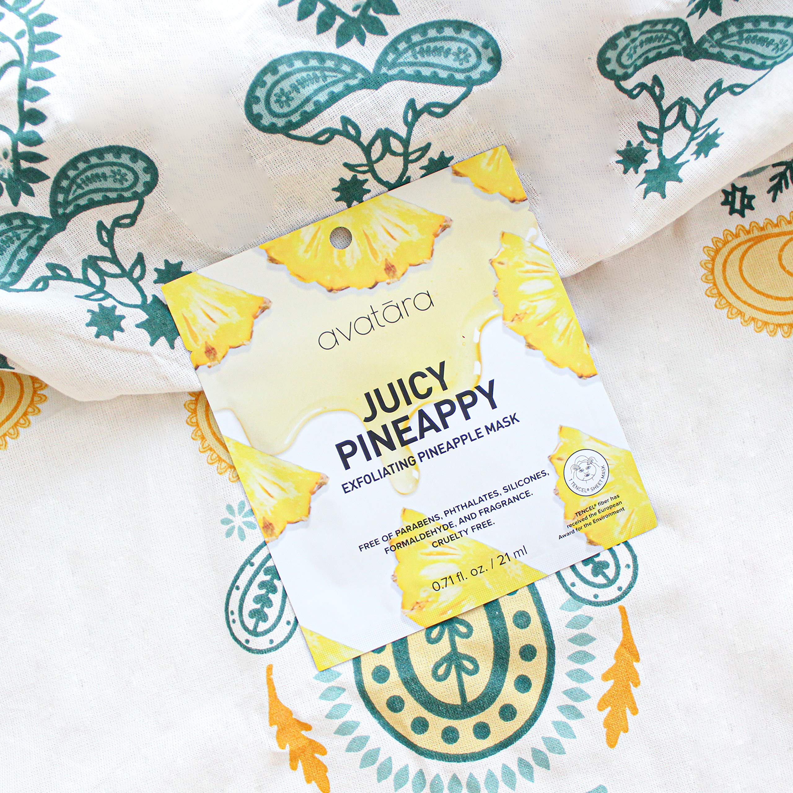 Avatara Juicy Pineappy hyaluronic acid hydration soothes and plumps for a velvety-soft feel.