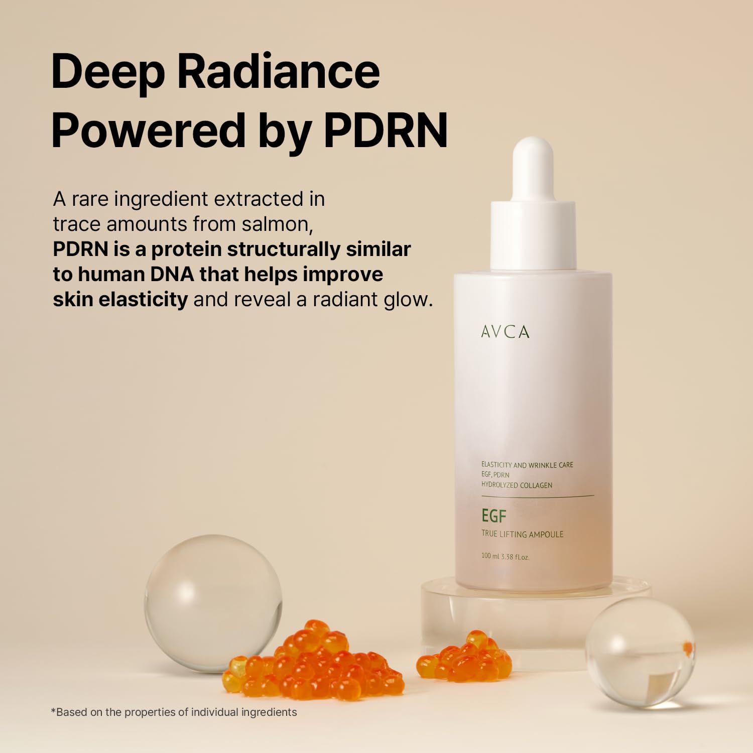AVCA EGF PDRN serum application scene for daily hydrating routine.