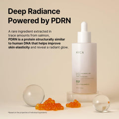 AVCA EGF PDRN serum application scene for daily hydrating routine.
