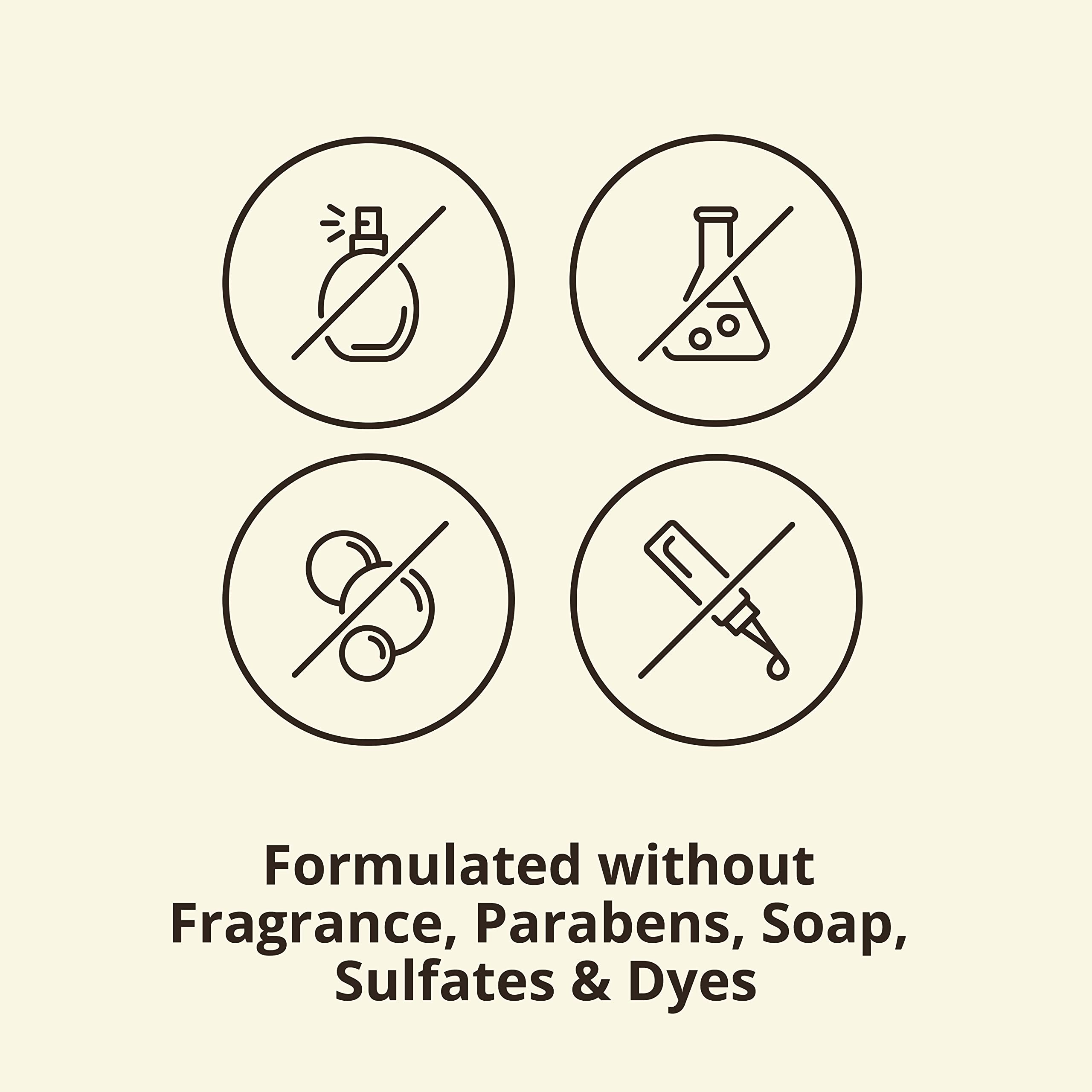 Biodegradable Aveeno formula supports gentle cleansing in daily skincare routines.
