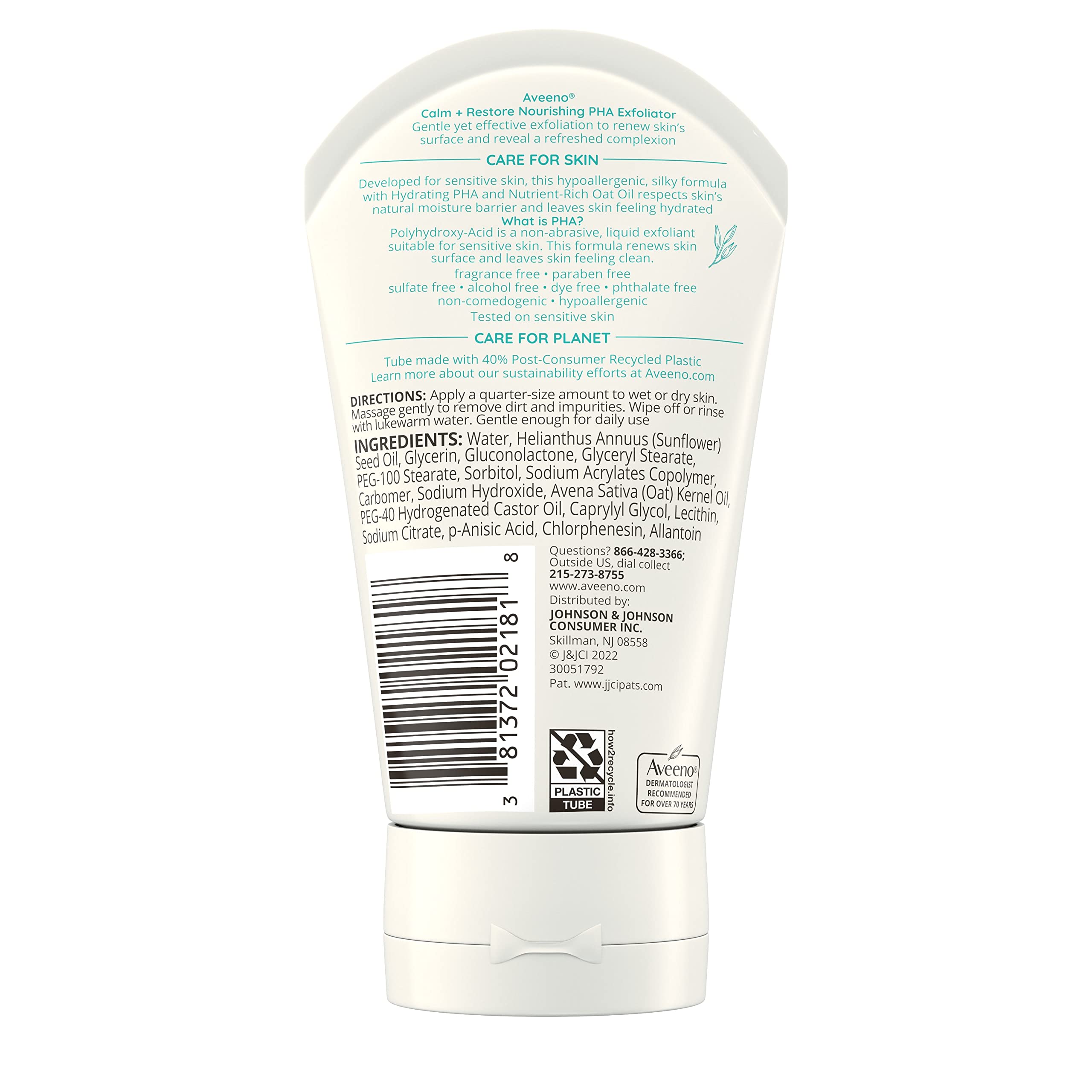 Bottle with label emphasizes dermatologist-recommended, non-irritating care for sensitive complexions.