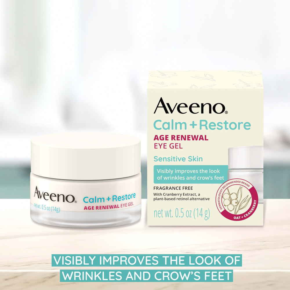 Aveeno eye gel with cranberry extract highlights antioxidant-rich plant ingredients for aging skin