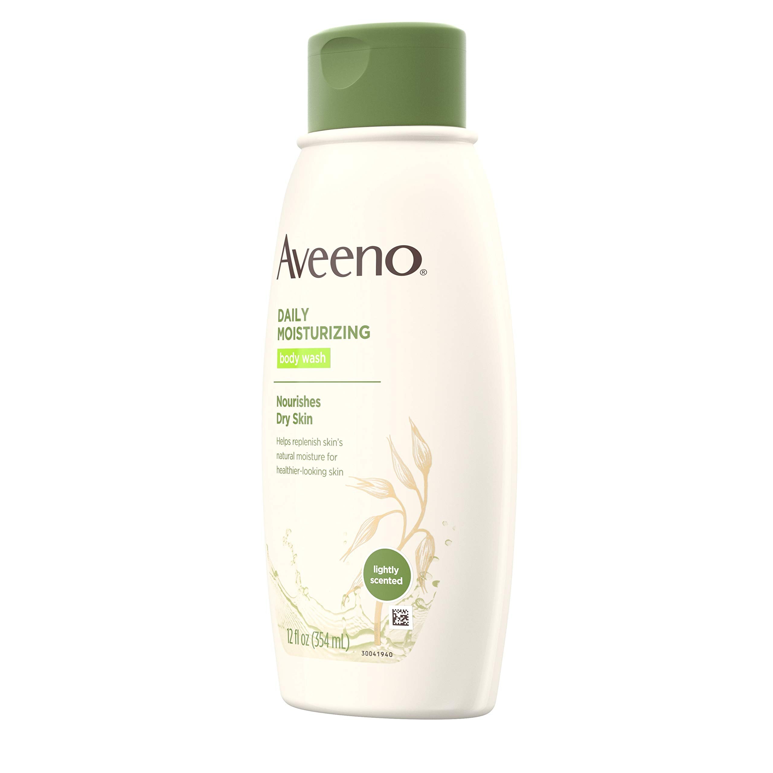 Aveeno bottle back panel image indicates daily use suitability.