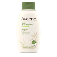 Aveeno Daily Moisturizing Body Wash bottle for gentle cleansing and daily hydration.
