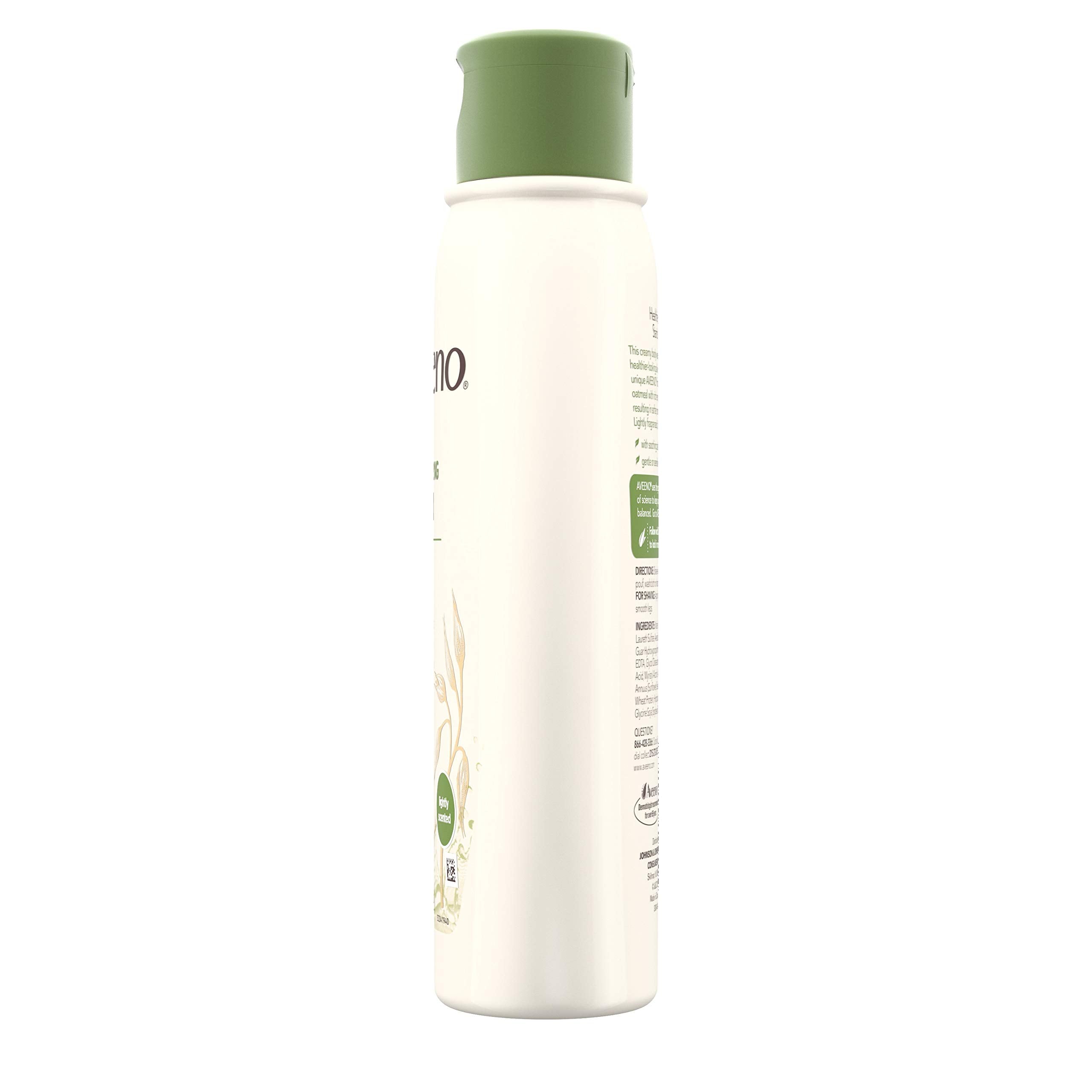 Aveeno body wash on wet skin suggesting refreshing cleanse.