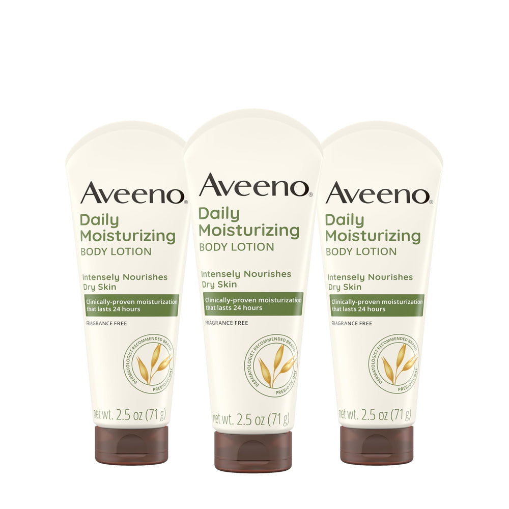 Aveeno Daily Moisturizing Fragrance-Free bottle front for sensitive skin hydration