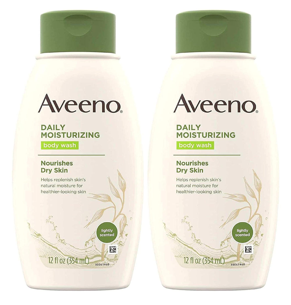 Aveeno body wash after shower promotes smoother, hydrated skin.