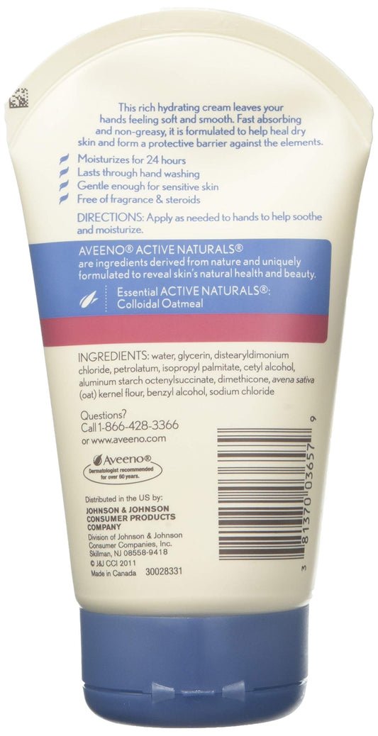 Aveeno hand cream six-pack tubes for home and travel use