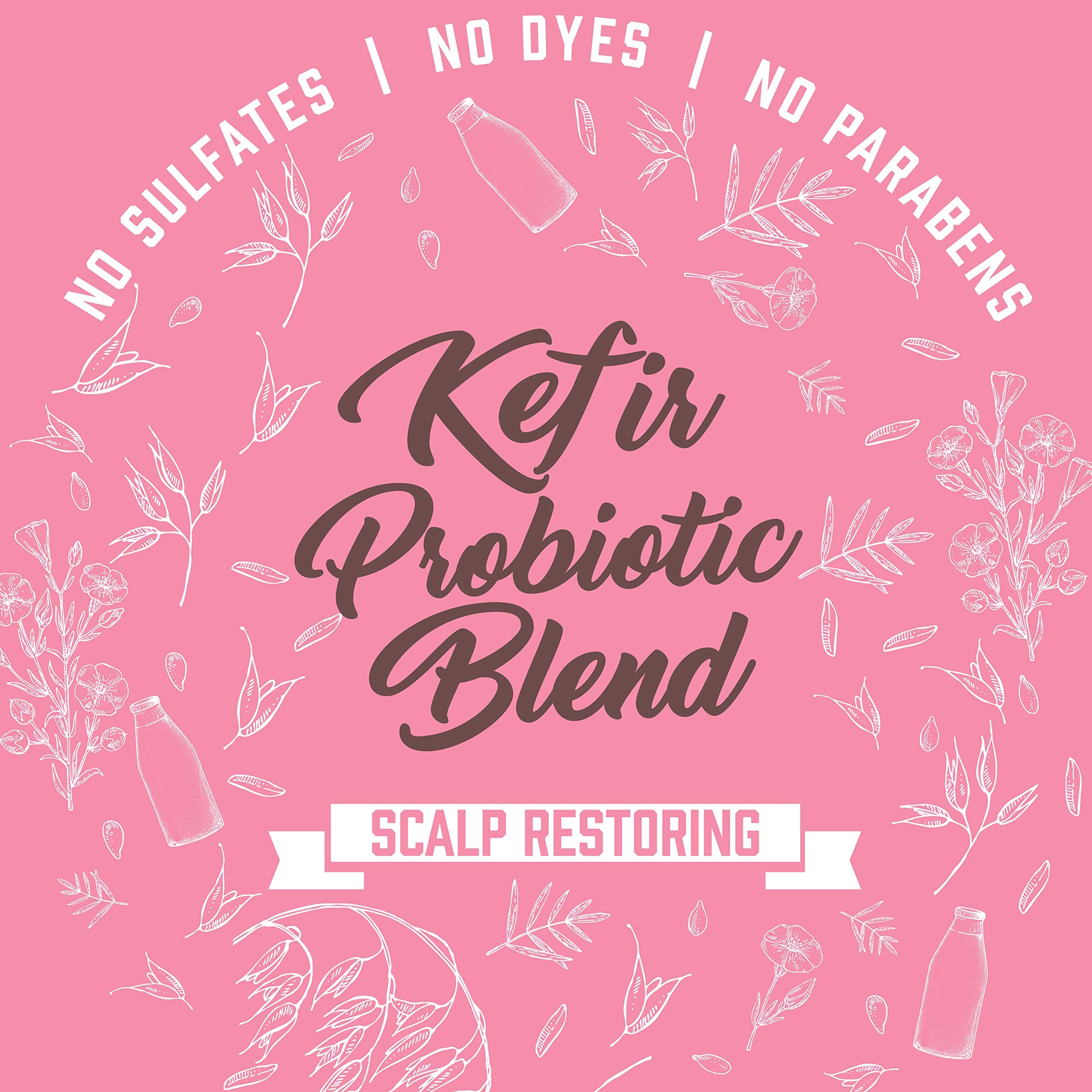 Aveeno Kefir Probiotic Blend Shampoo oats-first formula for soothing scalp care.