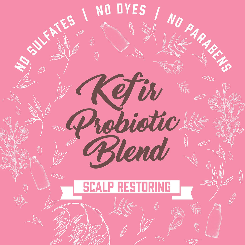 Aveeno Kefir Probiotic Blend Shampoo oats-first formula for soothing scalp care.