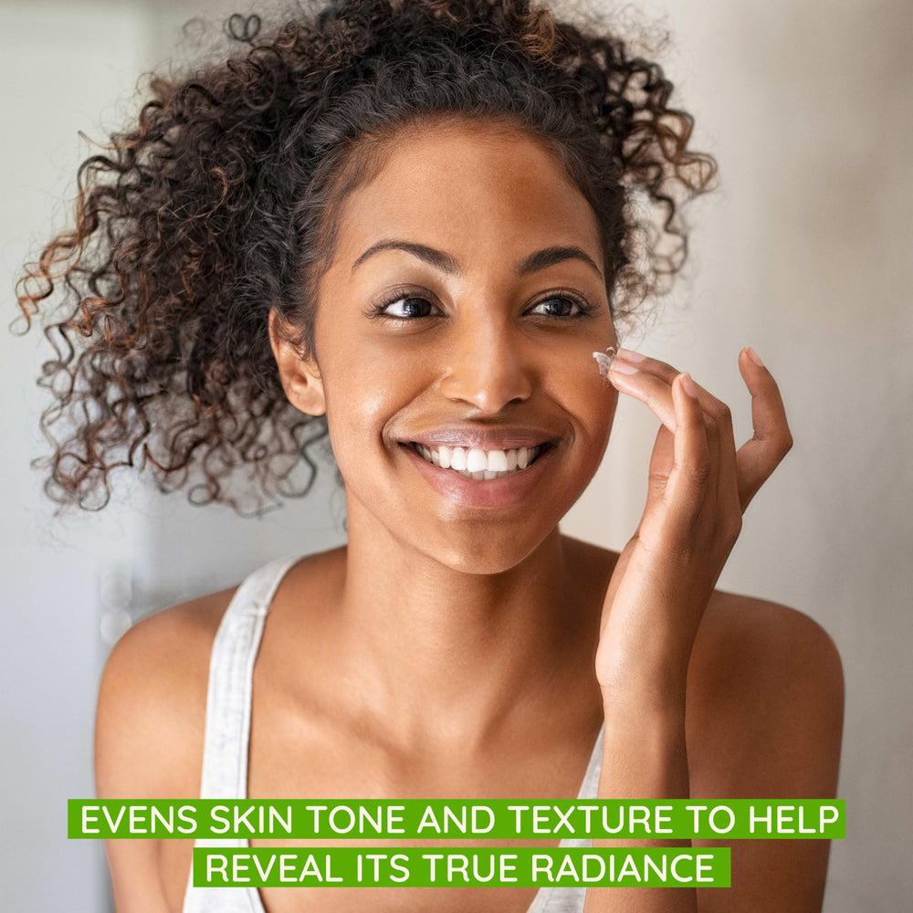 Aveeno oil-free formula texture close-up on skin.