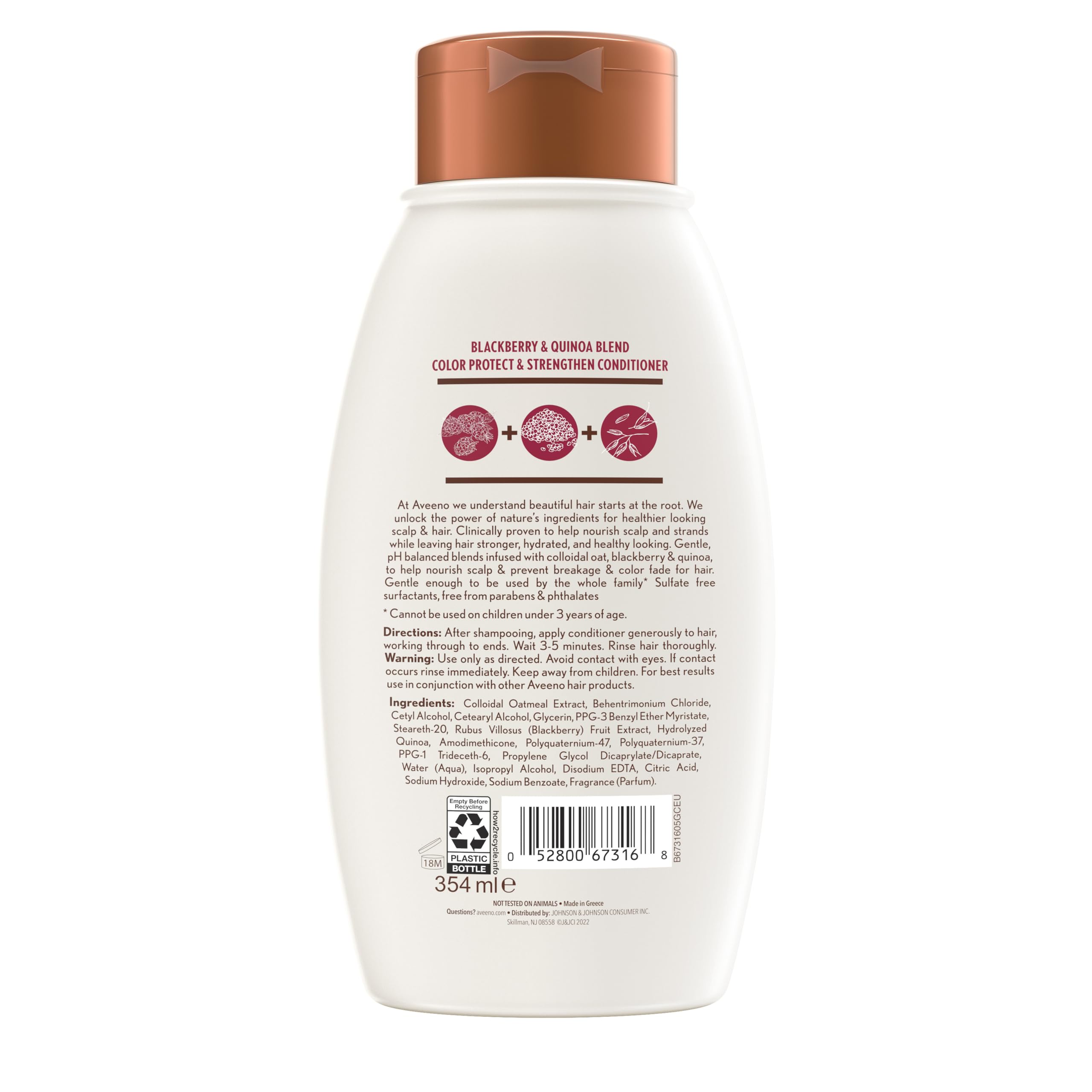 Pumped Aveeno conditioner bottle for easy daily use