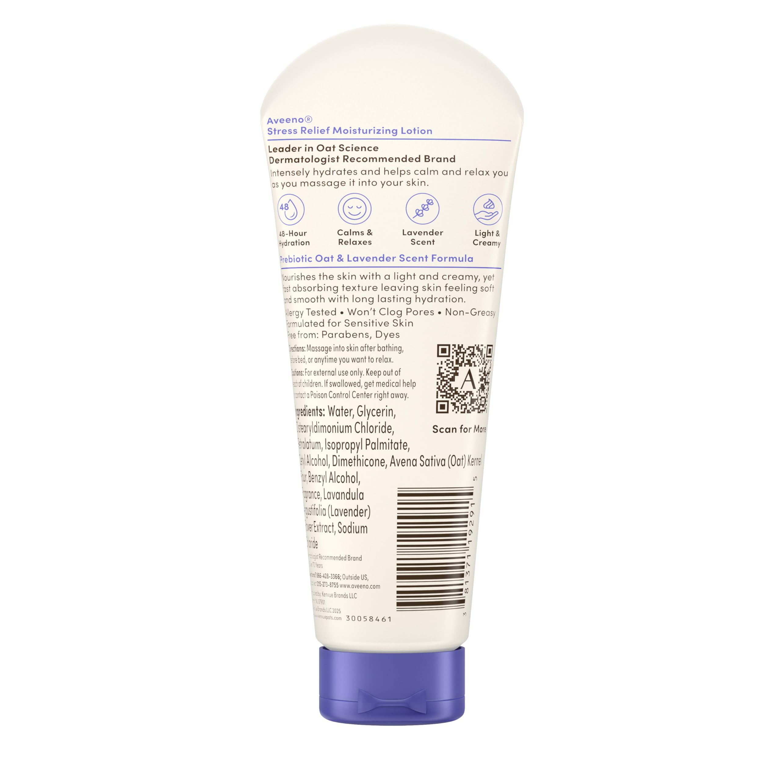 Aveeno Stress Relief Lotion final result shows soft, smooth skin all day
