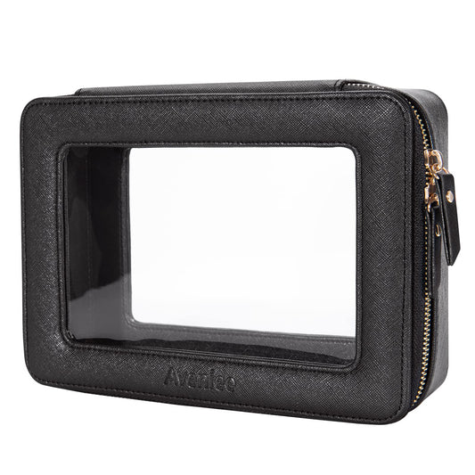 Aveniee clear makeup bag with boxy design for easy organization on the go