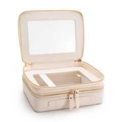 Aveniee display-worthy makeup case neatly positioned on a dresser.