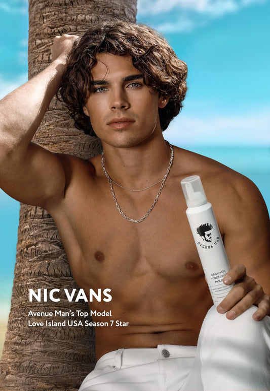 Avenue Man Argan Oil Mousse dispense-foam for easy styling