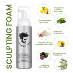 Hands apply Avenue Man Sculpting Foam for effortless, flexible shaping.