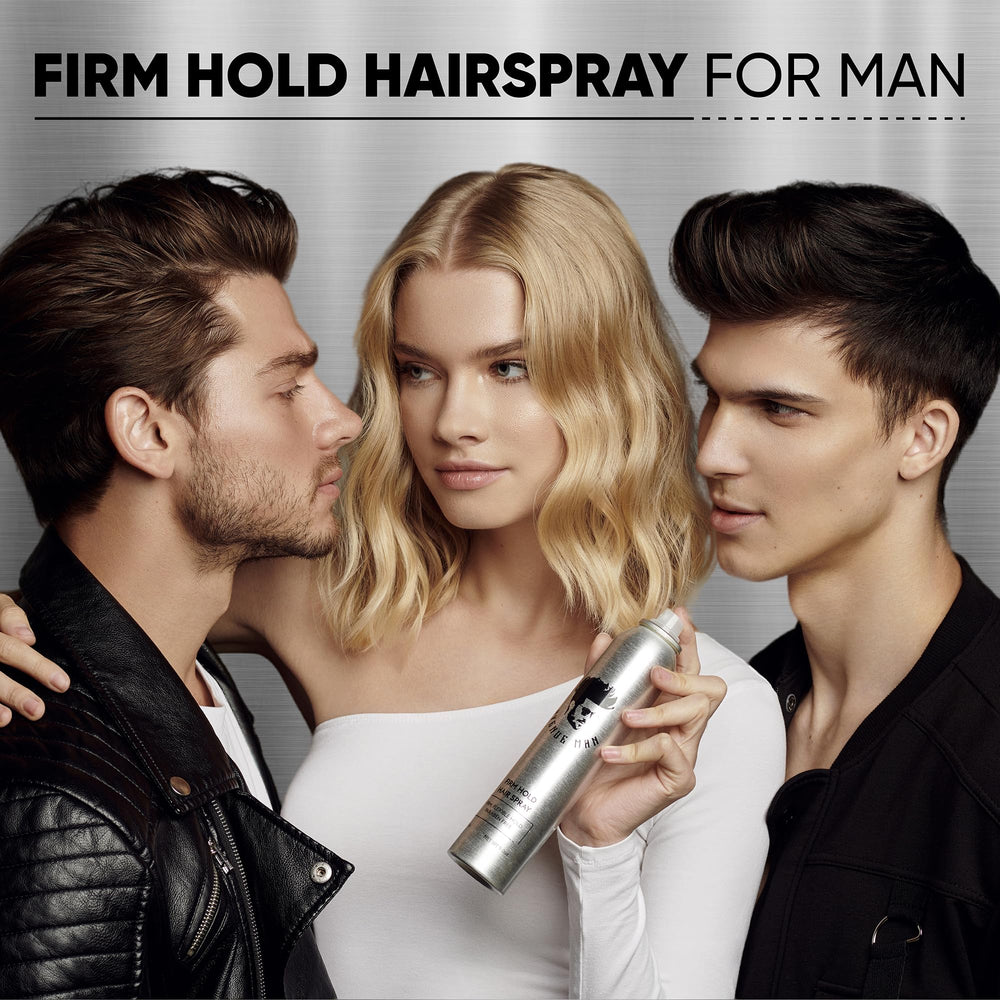Night-out styling with Avenue Man Texture Spray resisting humidity.