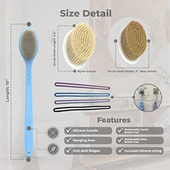 Avilana back scrubber in shower being used