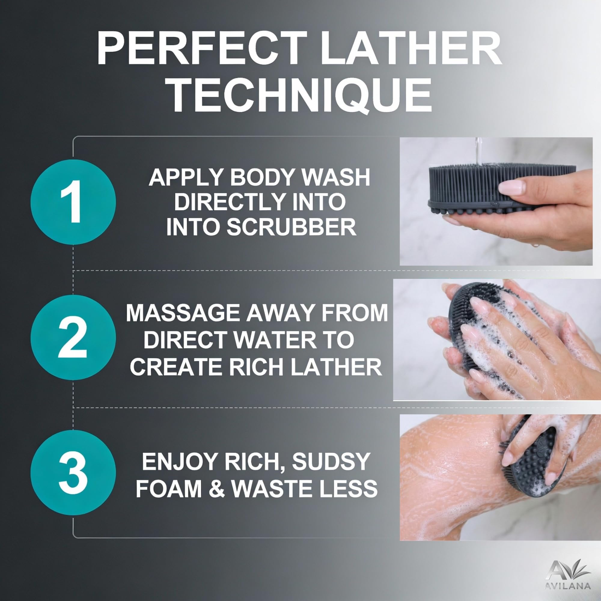 Avilana gift-ready packaging silicone scrubber suitable for gifting