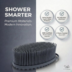 Avilana silicone body scrubber ergonomic grip for secure use