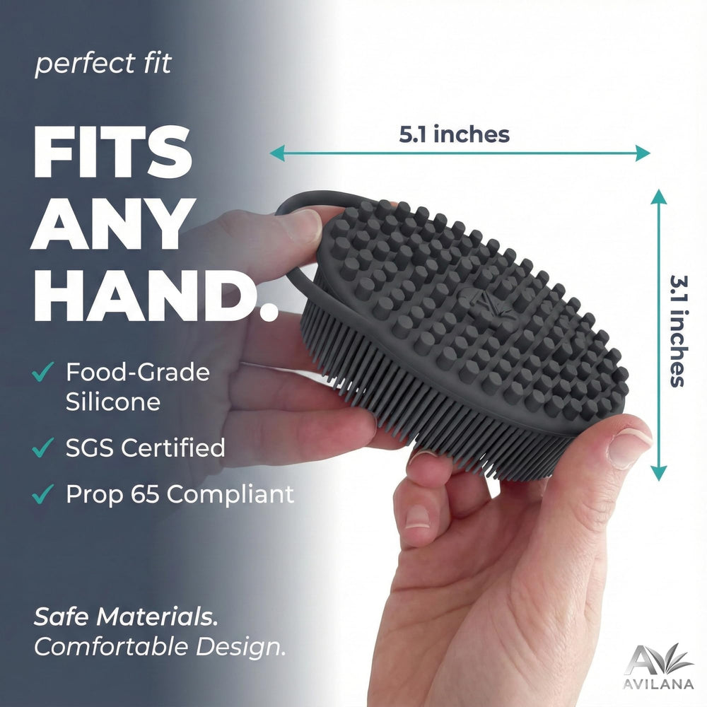 Avilana travel-friendly silicone scrubber compact for on‑the‑go cleansing