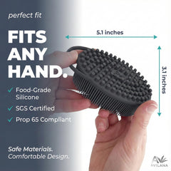 Avilana travel-friendly silicone scrubber compact for on‑the‑go cleansing