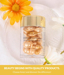 AVIORI Ceramide Capsules Serum ingredient focus features ceramides and vitamin E