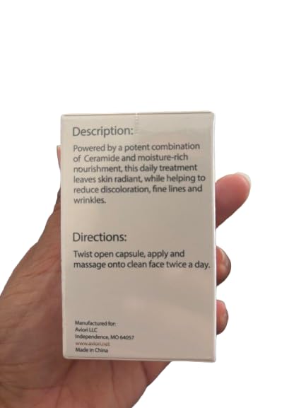 AVIORI Ceramide Capsules Serum packaging highlights premium fragrance-free formula