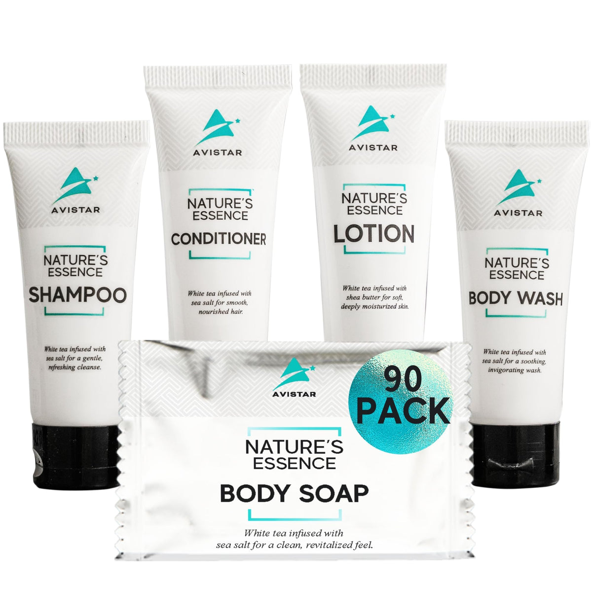 Avistar 90-piece hotel soap bulk set packaging for easy restocking
