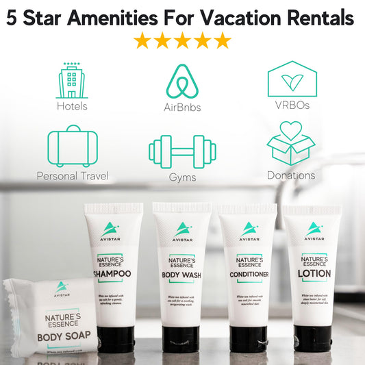 Avistar hotel conditioner bulk set for smooth hair during stays