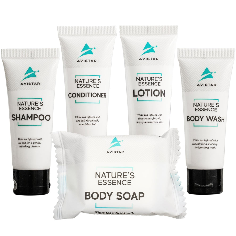 Avistar hotel shampoo bulk set in premium bottles for a refreshing guest experience