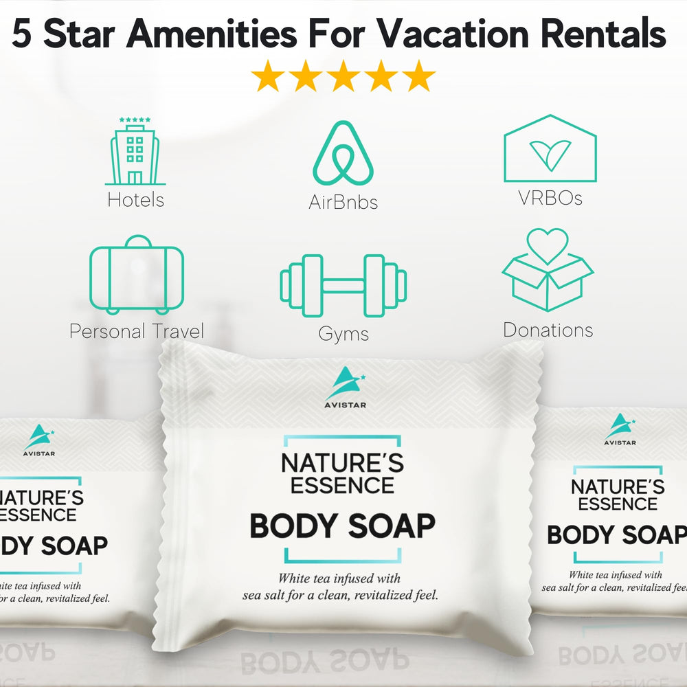 Avistar individually wrapped soap bars ensuring hygiene and freshness