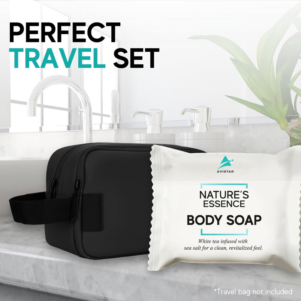 Avistar travel-size soap bars for easy packing and guest amenities