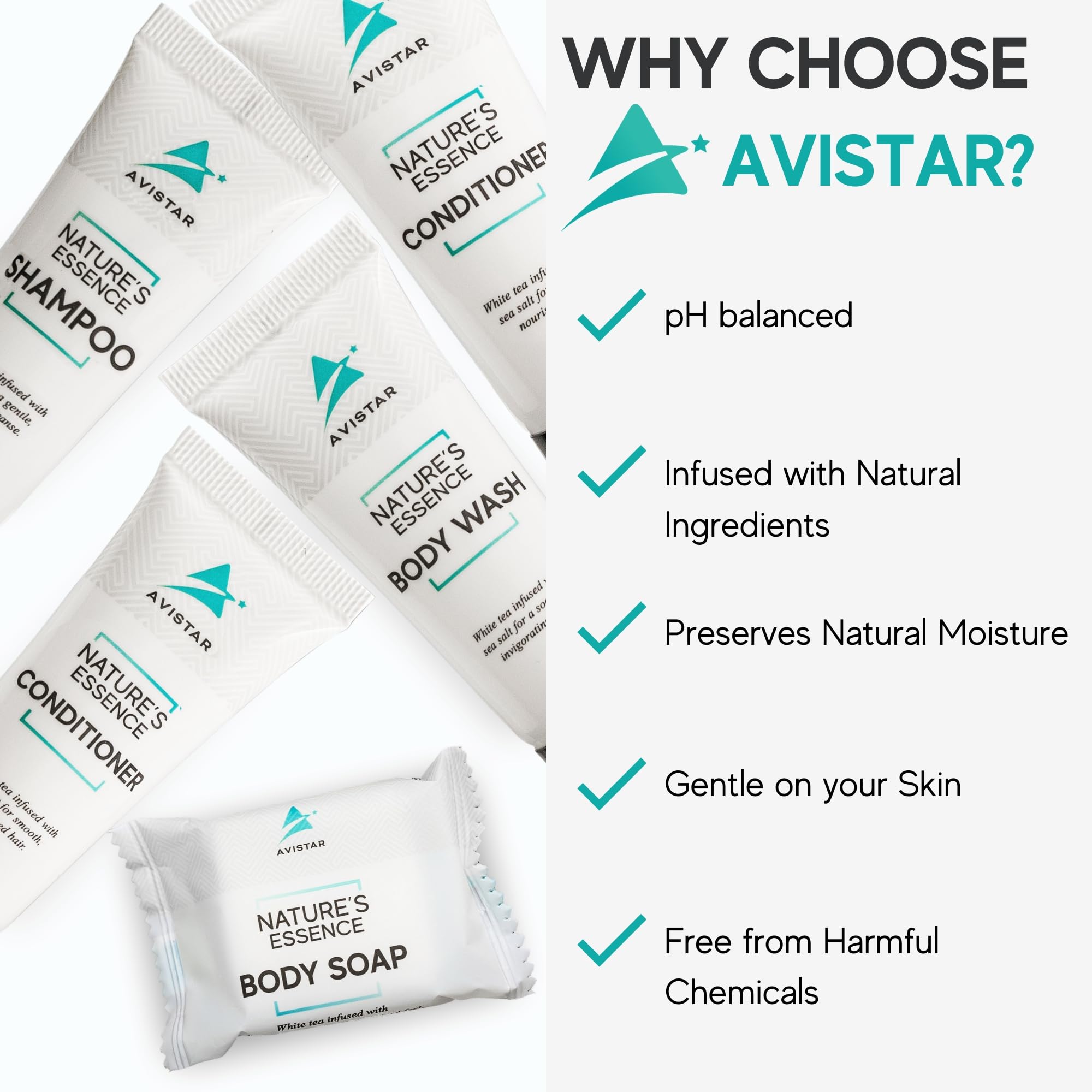 Avistar travel toiletries bulk essentials kit helps hosts stage better guest spaces