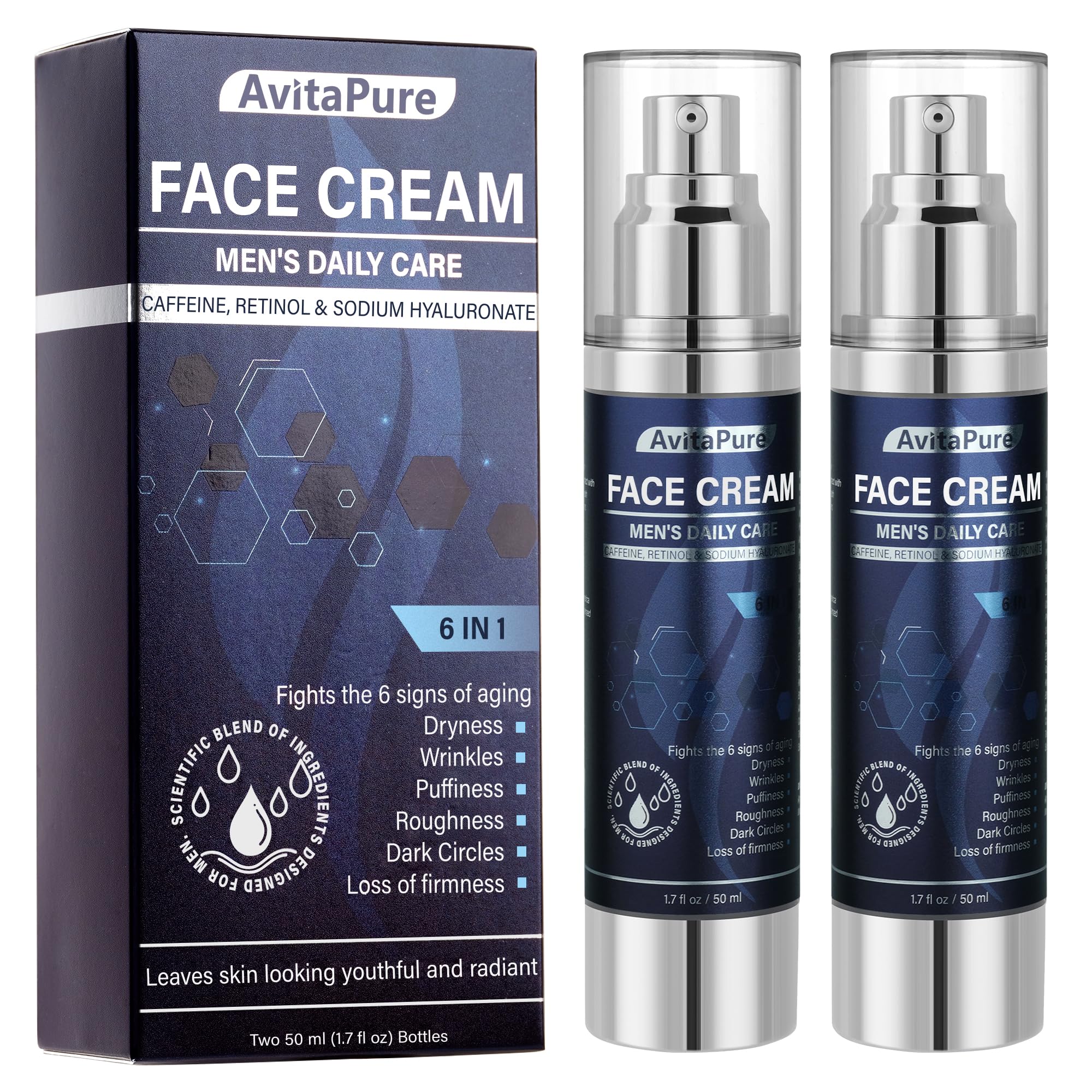 AVITAPURE 6-in-1 face cream pump application for fast absorption