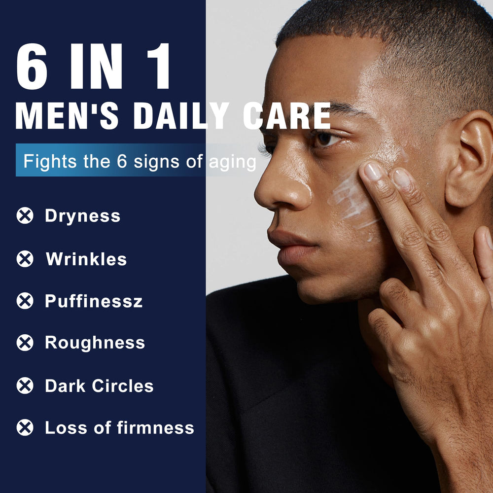 AVITAPURE men's face cream texture close-up showing light, non-greasy finish