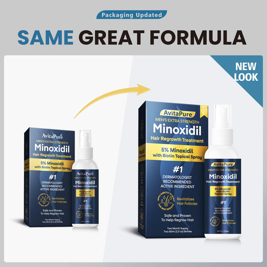 AVITAPURE minoxidil spray application demonstrates quick absorption