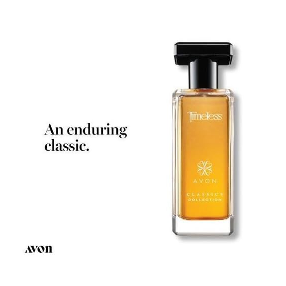 Packaging box image emphasizing gifting potential for AVON Classics Timeless.