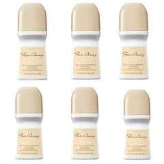 AVON Far Away roll-on deodorant bottle for daily freshness and reliable protection.