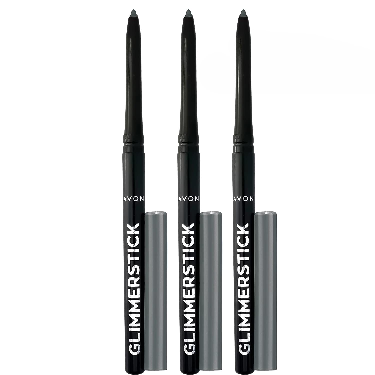 Three-pack from Avon Glimmerstick Gray ideal for convenient on-the-go touch-ups.