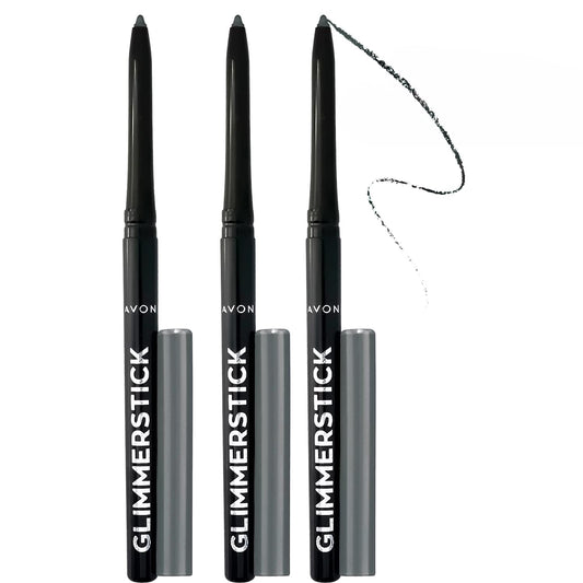 Avon Glimmerstick Gray eyeliner three-pack for versatile daily looks.