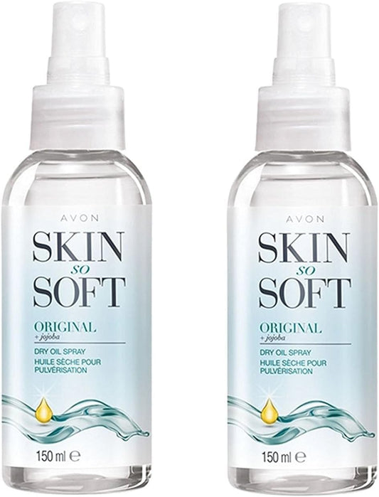 AVON Skin So Soft Original Dry Oil Spray two-pack bottles for smooth skin