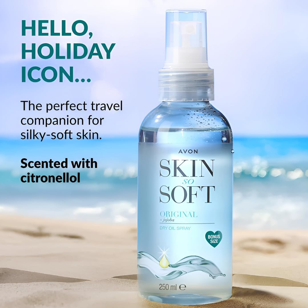 AVON Skin So Soft Original Jojoba Dry Oil Spray jojoba oil boost for silky skin