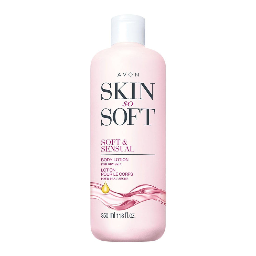 AVON Skin So Soft Soft & Sensual bottle with argan oil for deep hydration