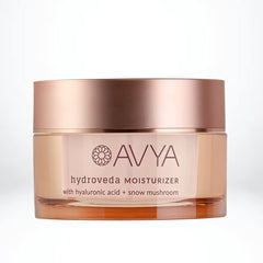 Avya Hydroveda moisturizer bottle close-up for deep hydration
