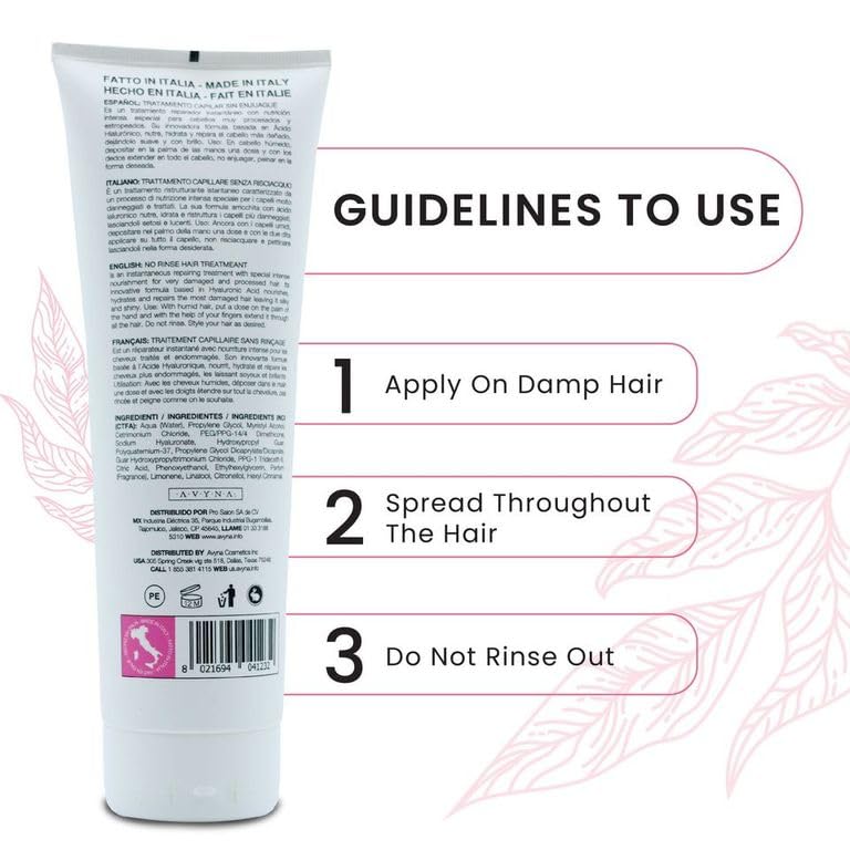 Avyna Hair nourishment application swatch demonstrates even distribution