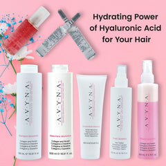 Avyna Packaging branding with sleek bottle highlights premium leave-in