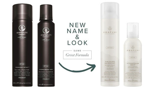 Awapuhi Wild Ginger Finishing Spray bottle for humidity-resistant, natural finish hold.