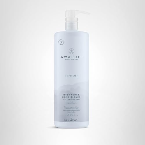 Label detail references ginger tea fragrance cue on Awapuhi HydraSoft conditioner